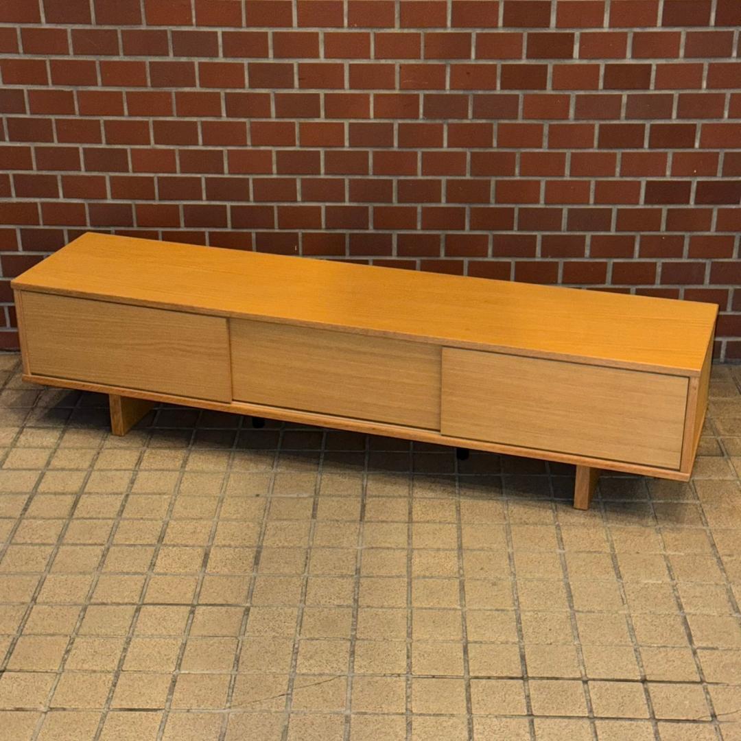 ☆☆無印良品　オーク材AVラック薄型（引戸）・幅150㎝　MUJI