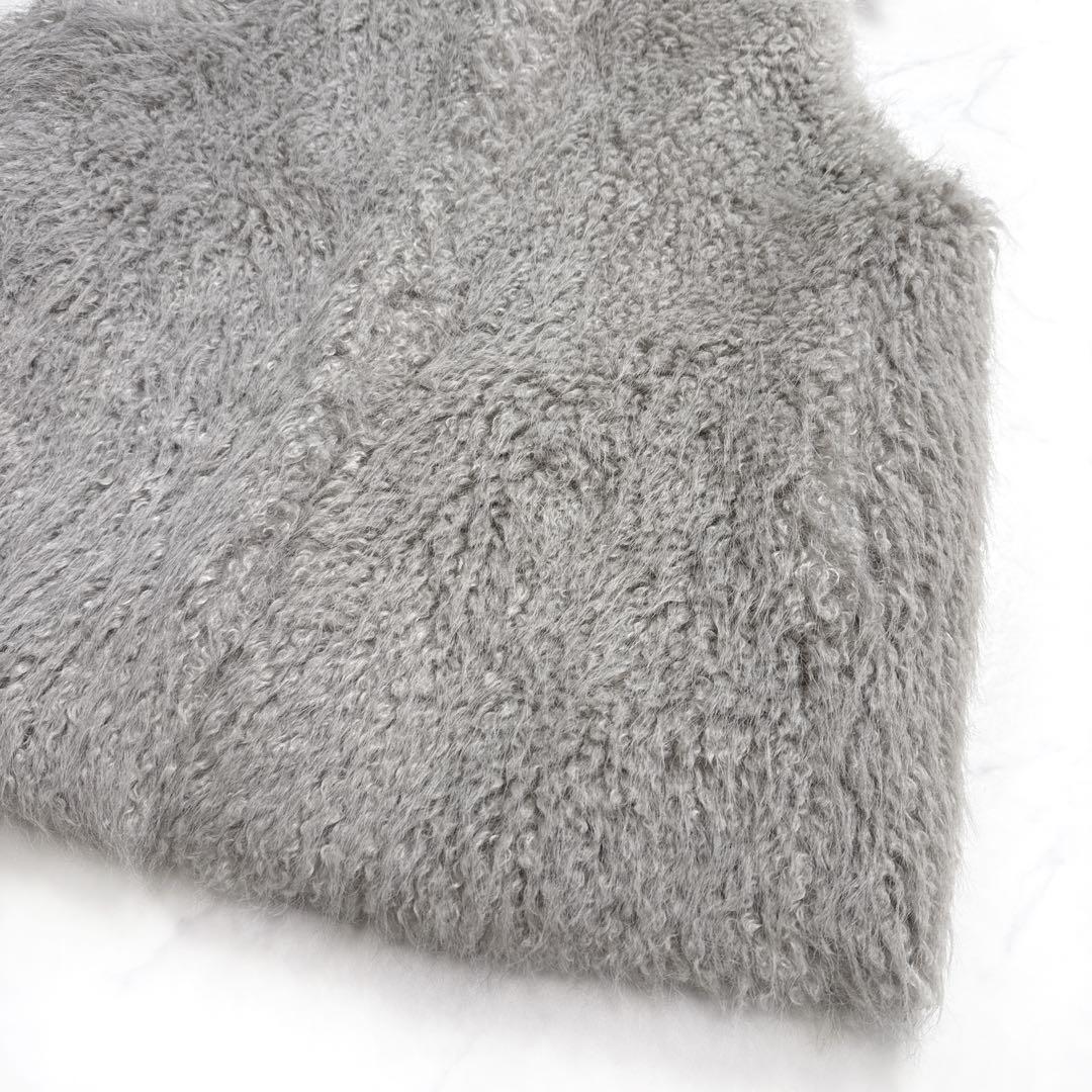 23AW アナイ ANAYI フェイクファー ジレ 38 ベスト グレー系