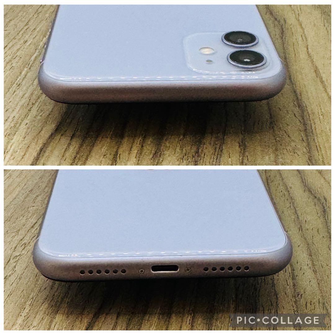 【極美品】iPhone11 パープル 128GB SIMフリー 新品バッテリー