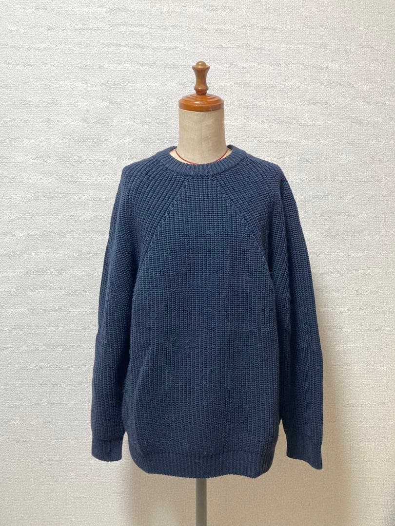 BATONER ネイビー ニットセーター 日本製
