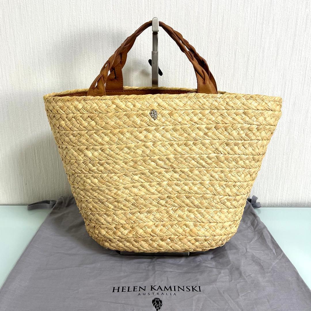 【良品】ヘレンカミンスキー Marhianna S ラフィア トートバッグ