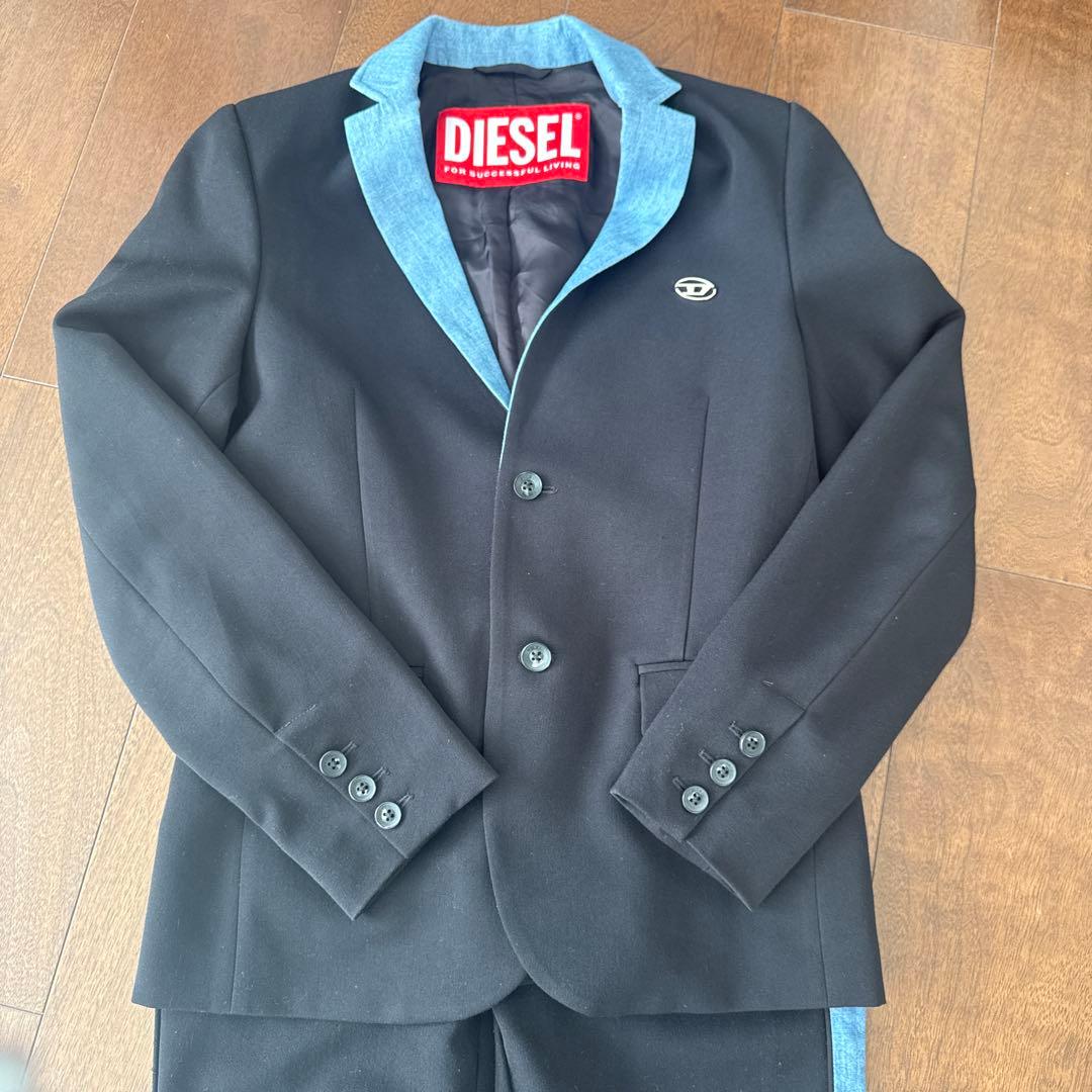 DIESEL ディーゼル　キッズ　スーツ 黒/デニム　卒業式　12y ジャケット