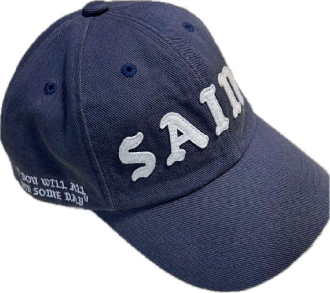 SAINT MICHAEL 6PANEL CAP LACERATING ネイビー