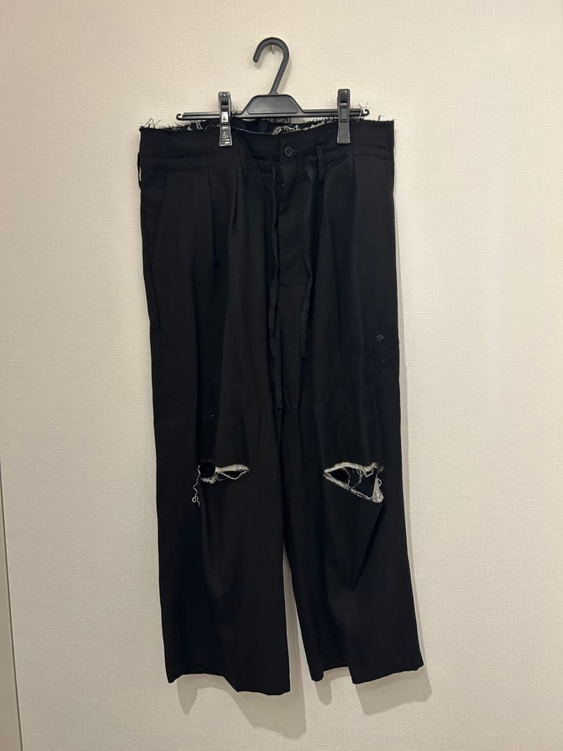 アンセルム　ANCELLM 　ダメージウール2タックスラックスパンツ