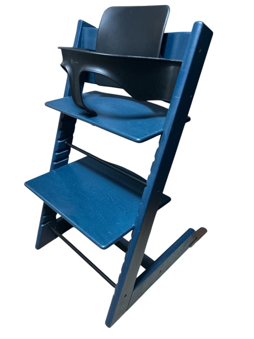 【新型】ストッケ トリップトラップ ベビーセット付 ミッドナイトブルー