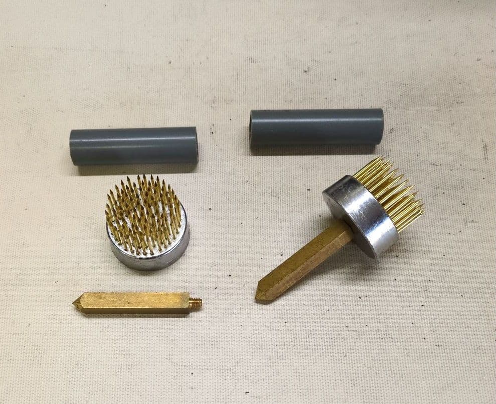 銅製花器　2個組　剣山付き　池坊好み　池坊花器