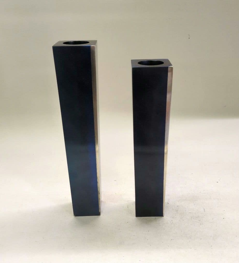 銅製花器　2個組　剣山付き　池坊好み　池坊花器