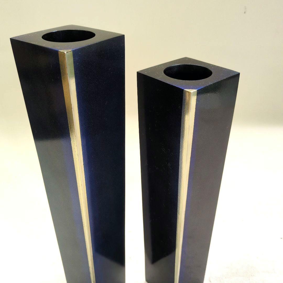 銅製花器　2個組　剣山付き　池坊好み　池坊花器