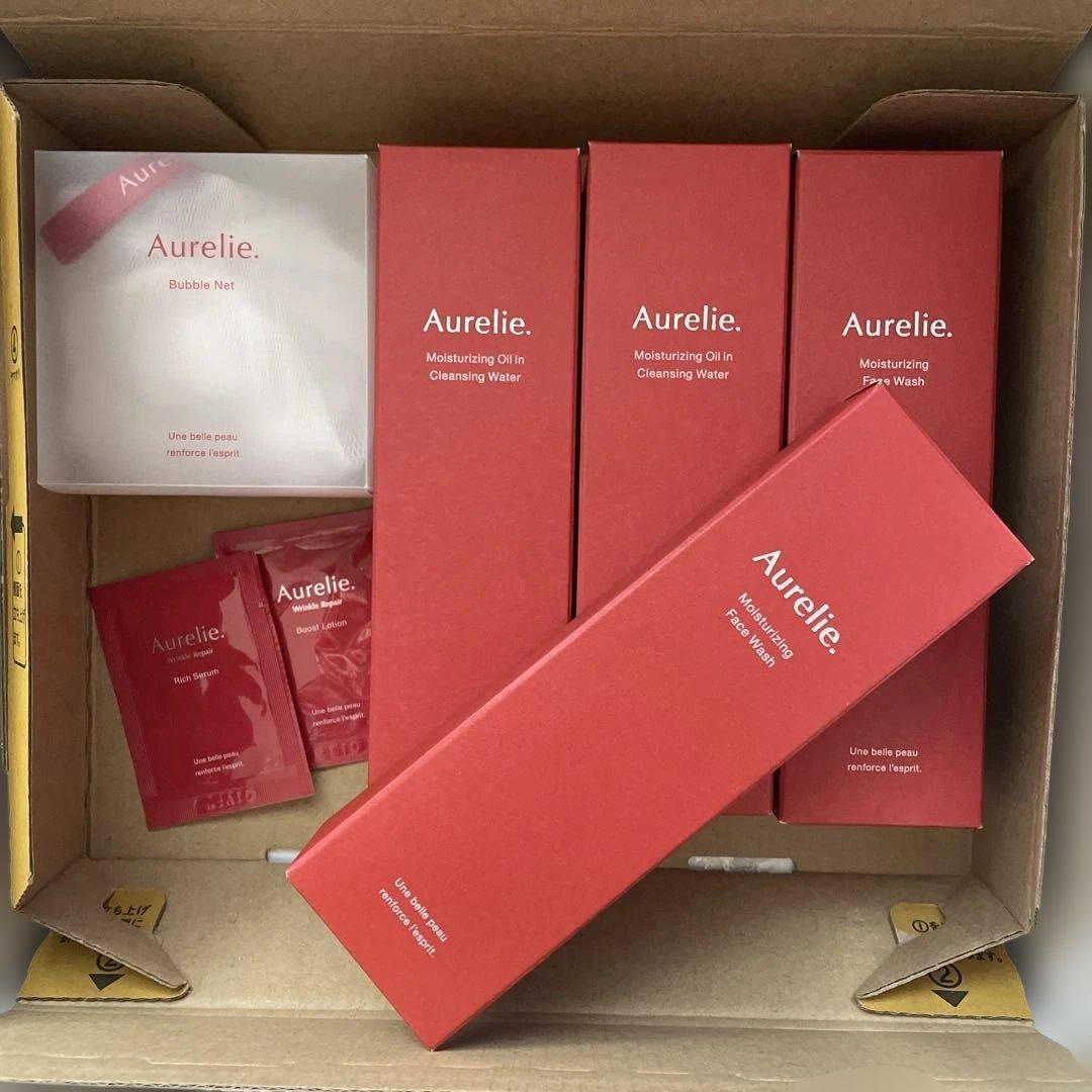Aurelie オレリー４本(クレンジング2本洗顔2本)サンプルと洗顔ネット付き