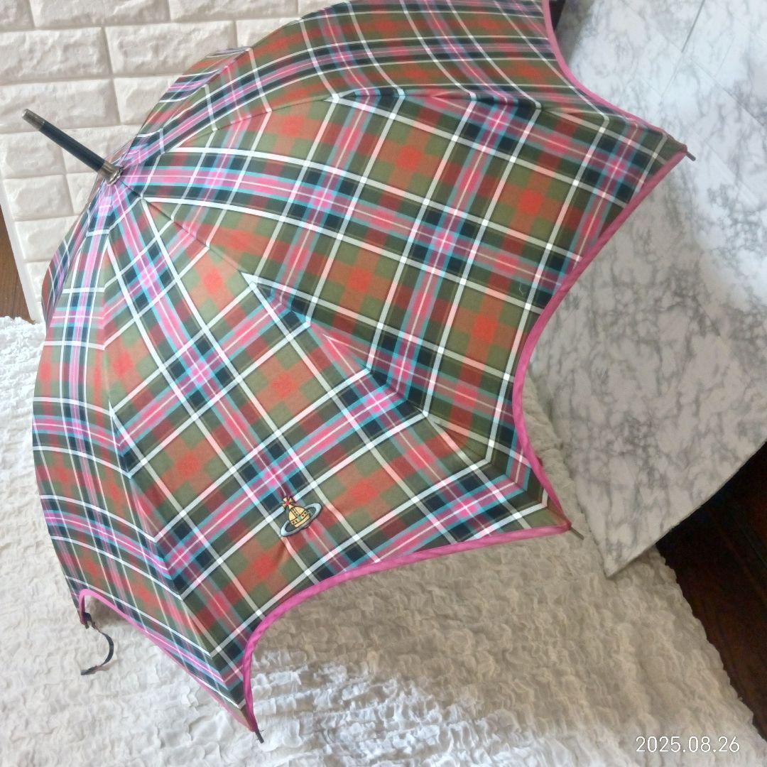 希少　レトロ　ヴィヴィアンウエストウッド　タータンチェック　長傘