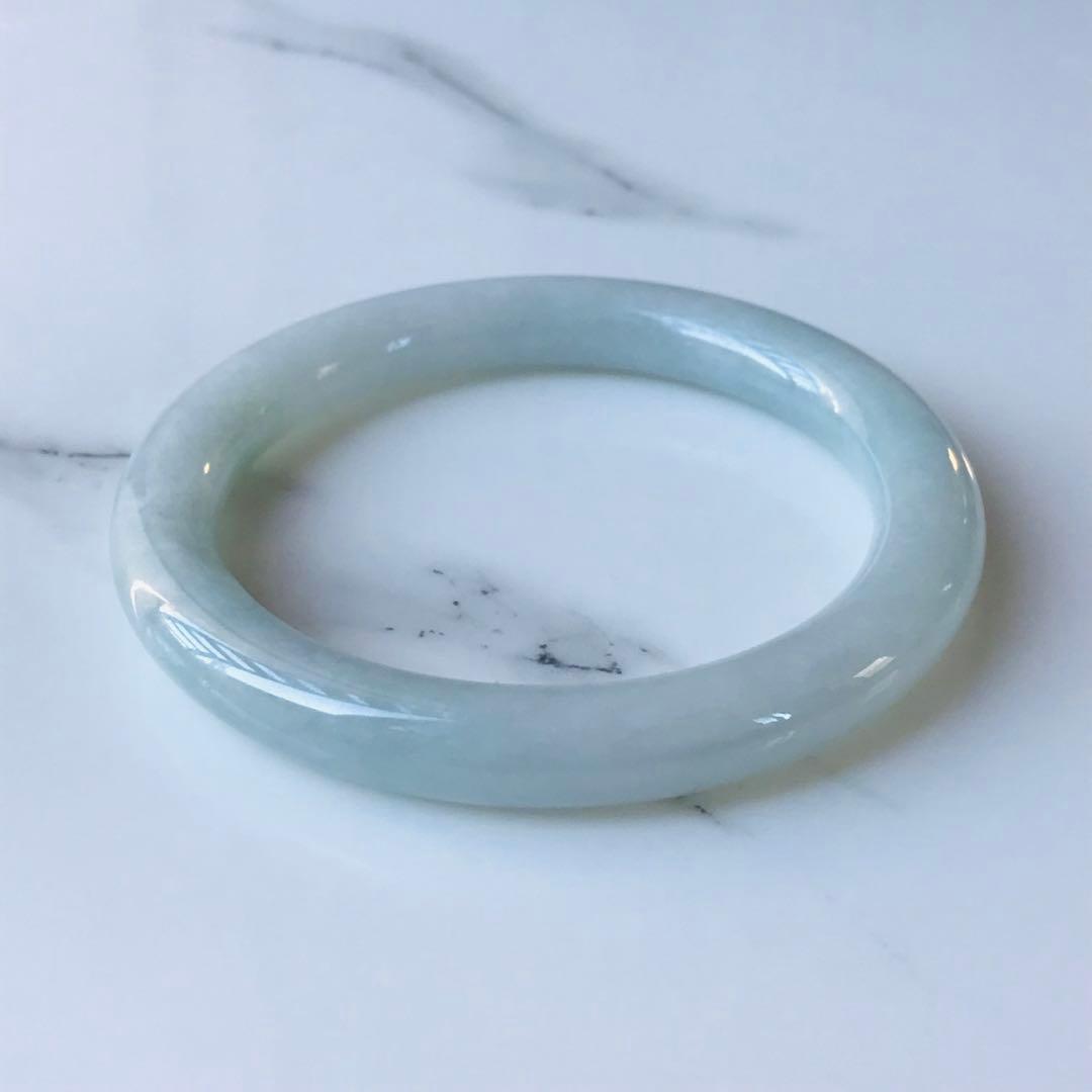 ※専用【B810-047】翡翠　ヒスイ　バングル　ミャンマー産　53.5mm