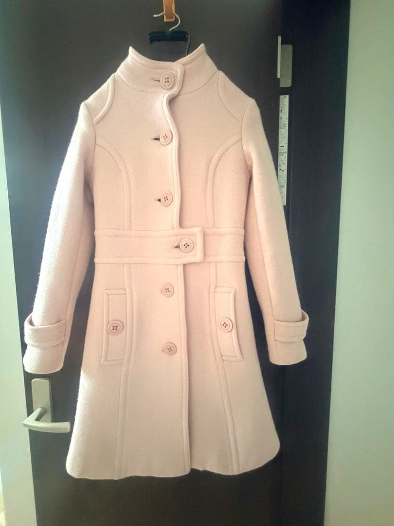 美品☆ バーバリーブルーレーベル ウールコート ピンク