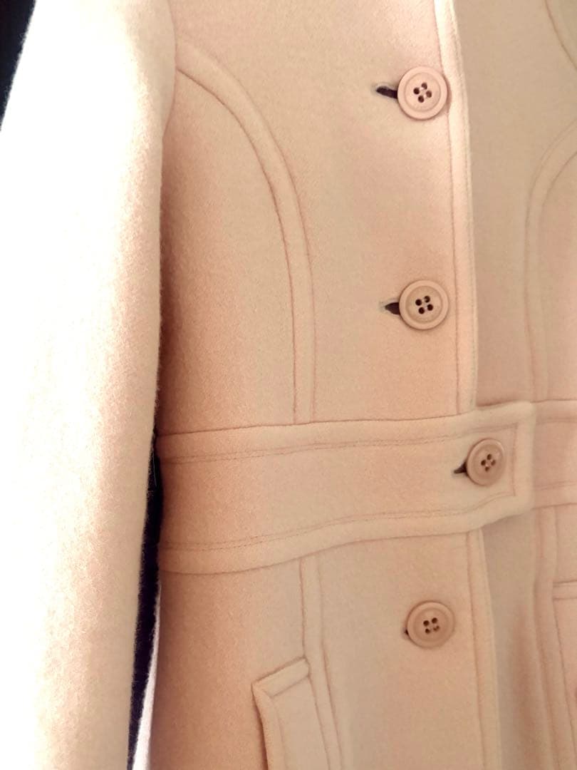 美品☆ バーバリーブルーレーベル ウールコート ピンク