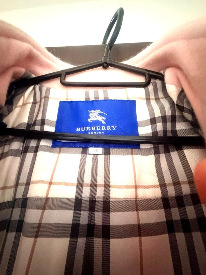 美品☆ バーバリーブルーレーベル ウールコート ピンク