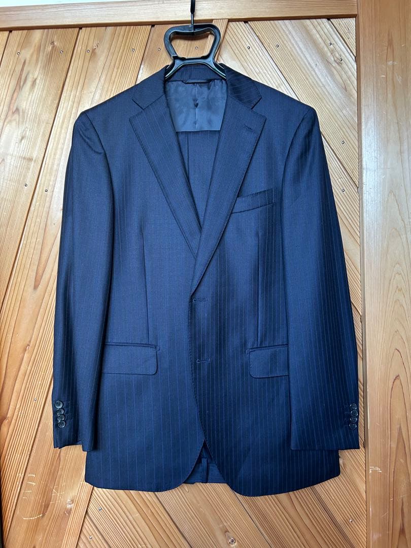 佐*藤様 Mitsumine ネイビー ストライプ ビジネススーツ