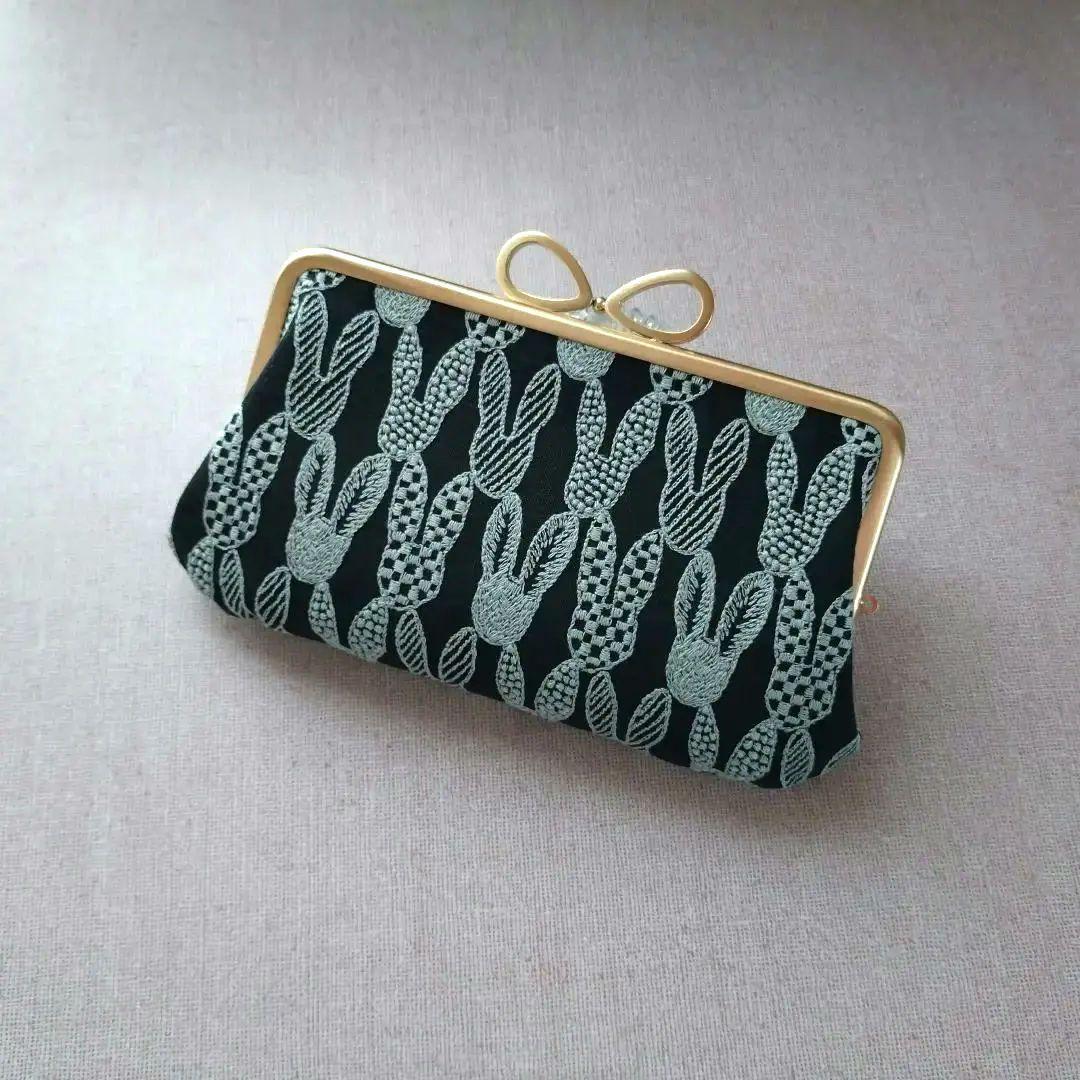 1279 ミナペルホネン pomppia 親子がま口 長財布