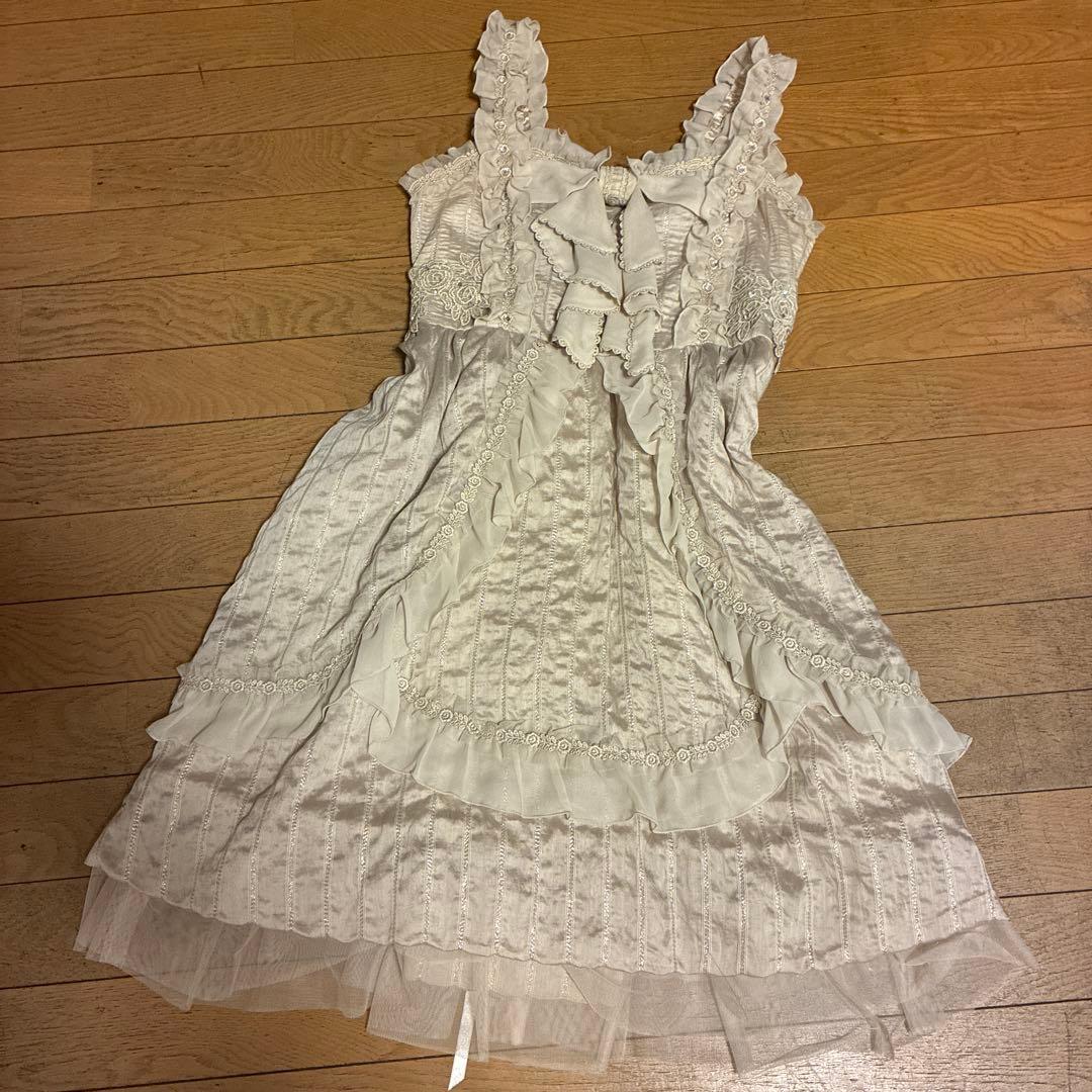 axes femme フリル ノースリーブ ワンピース ドレス ロリータ