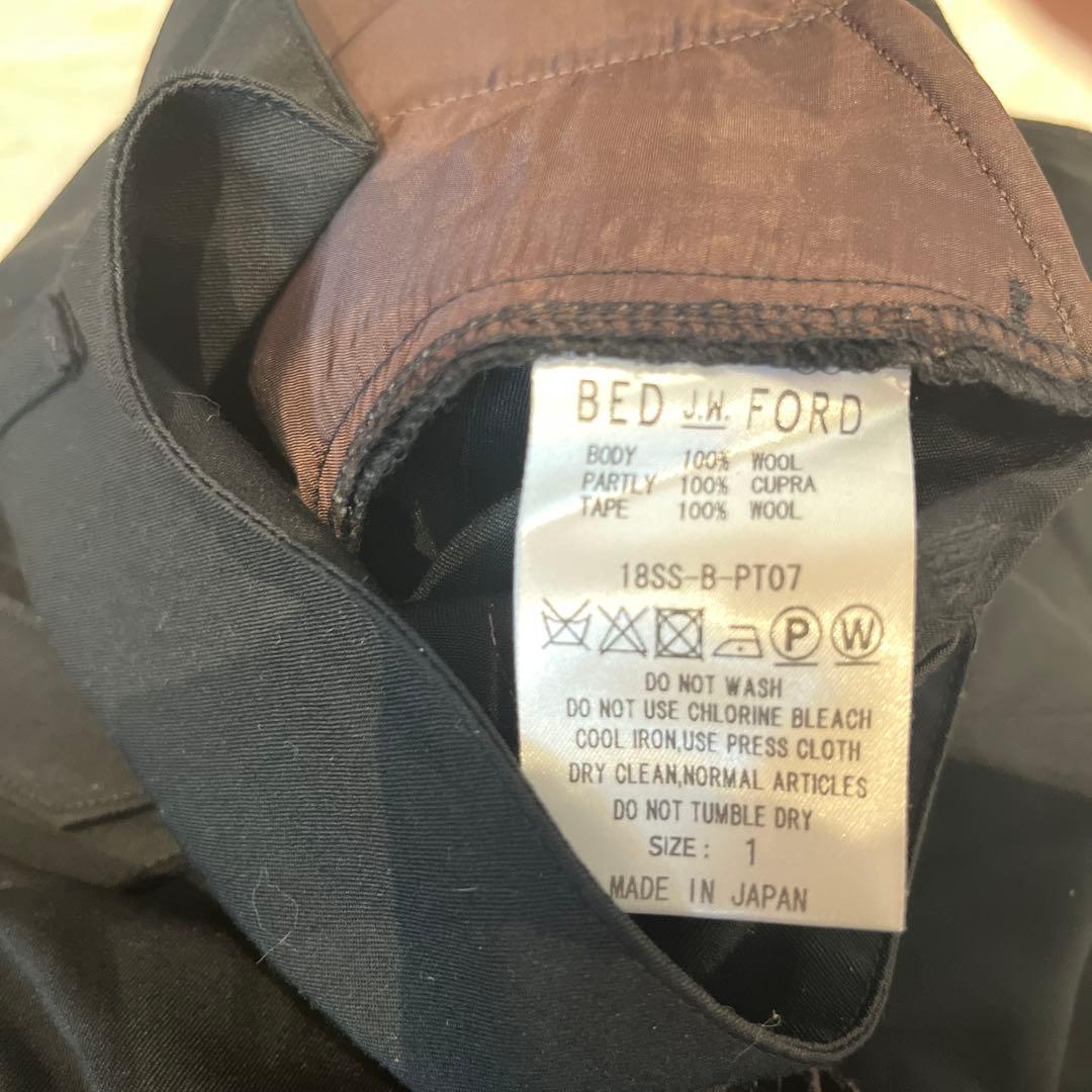 BED J.W FORD 18ss ラップパンツ　黒　S