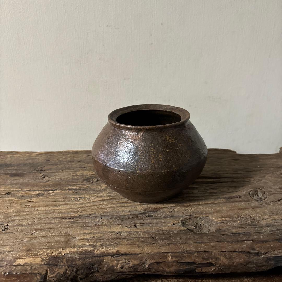 李朝　壺　オンギ 韓国アンティーク　その23検：骨董アンティーク.花器.白洲正子