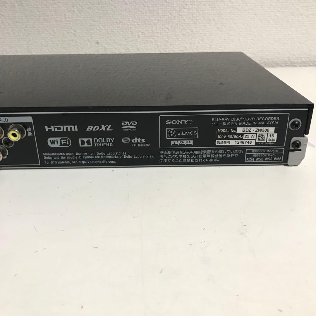 SONY ソニー Blu-rayレコーダー BDZ-ZW500