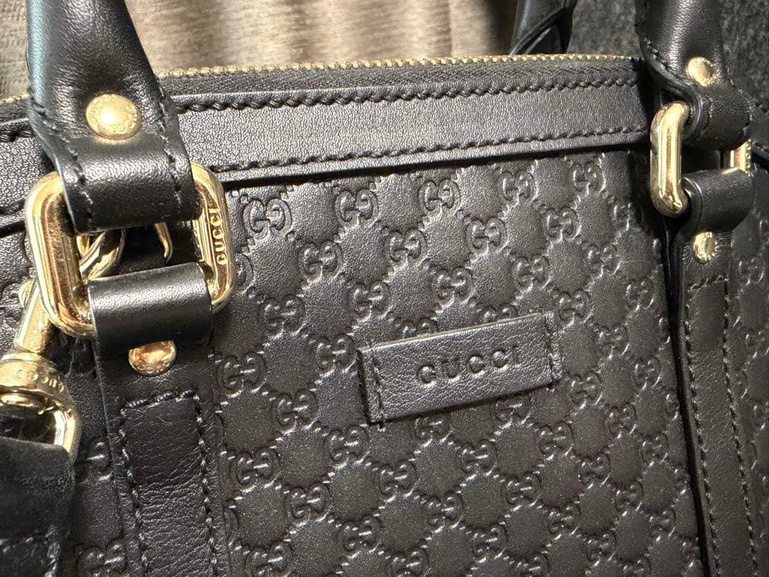 GUCCI マイクロシマ　2wayハンド/ショルダーバッグ