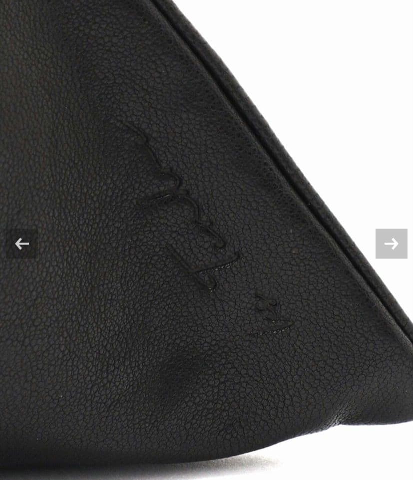 プラージュ　les tendre leather clutch バッグ　ブラック