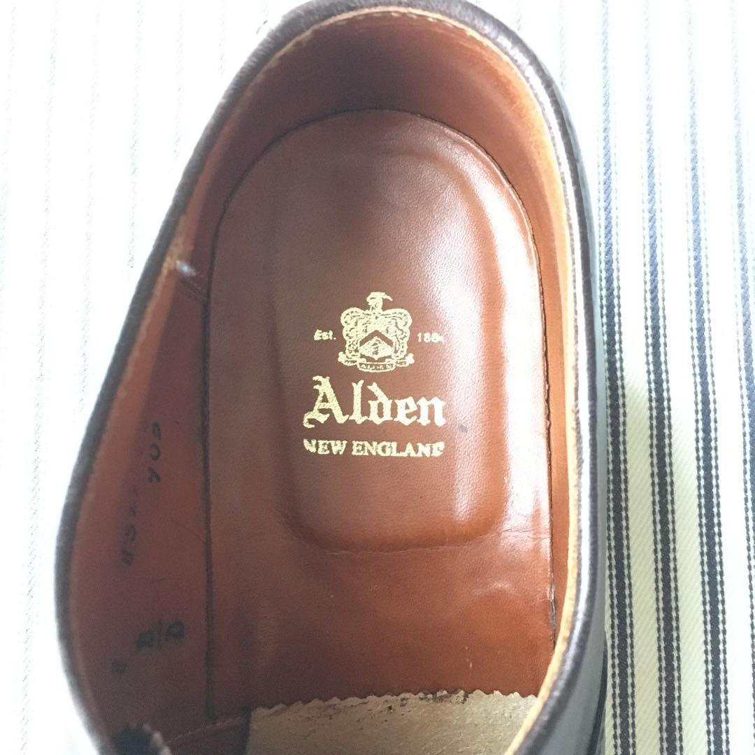 オールデン パンチドキャップトゥ 8 バーガンディー