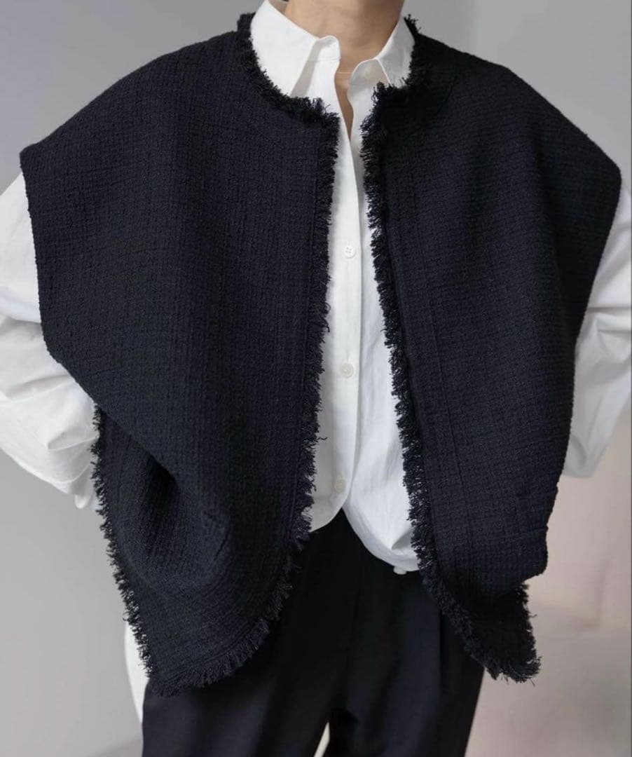 【na.e】　新品未使用　ツイード　ジレ　ベスト