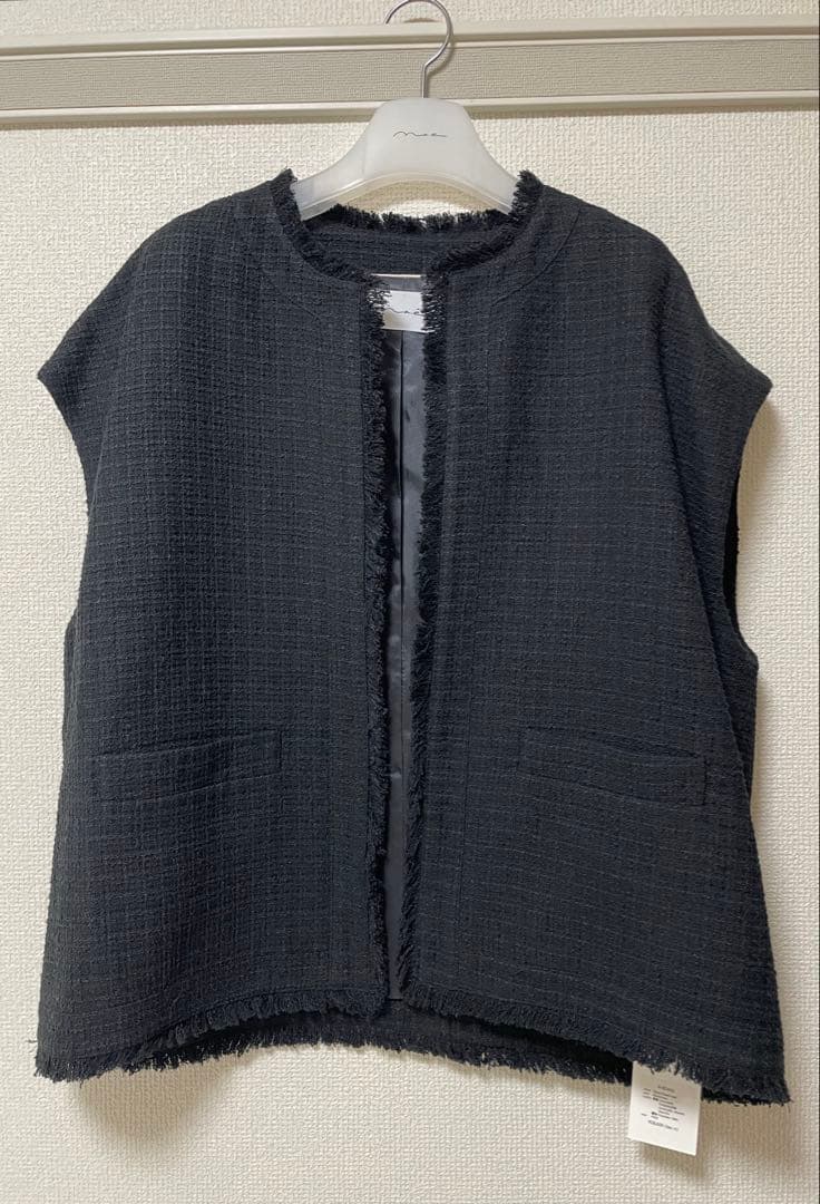 【na.e】　新品未使用　ツイード　ジレ　ベスト