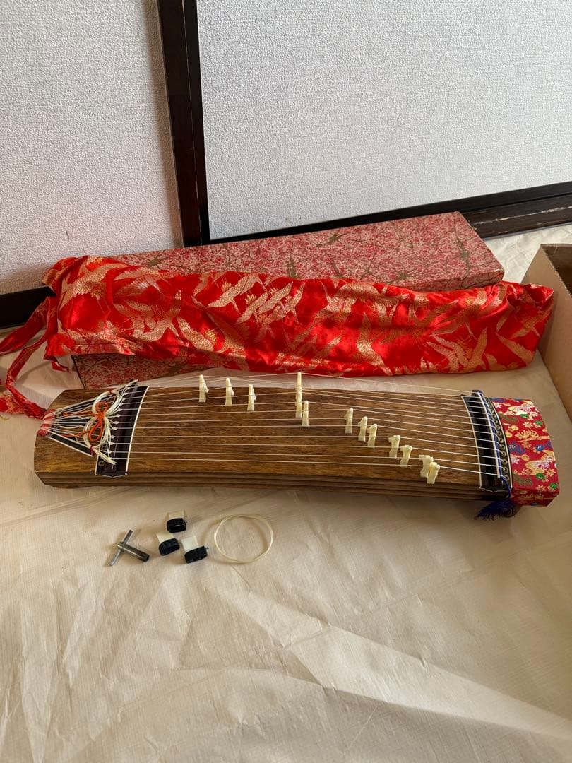 13弦　お琴　和楽器　ミニチュア　レトロ　ミニ琴