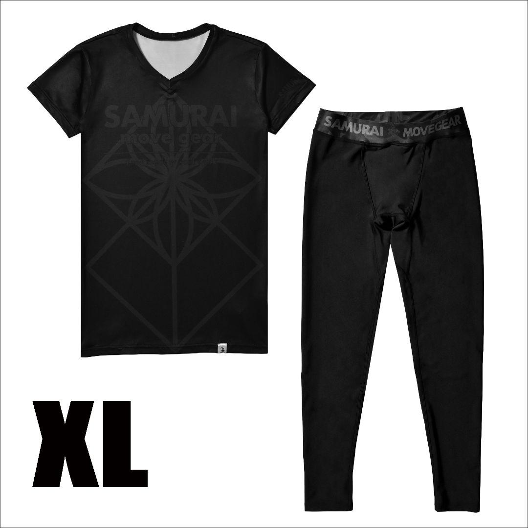 サムライムーブギア 半袖上下セット 黒XL リライブシャツ＋αの機能