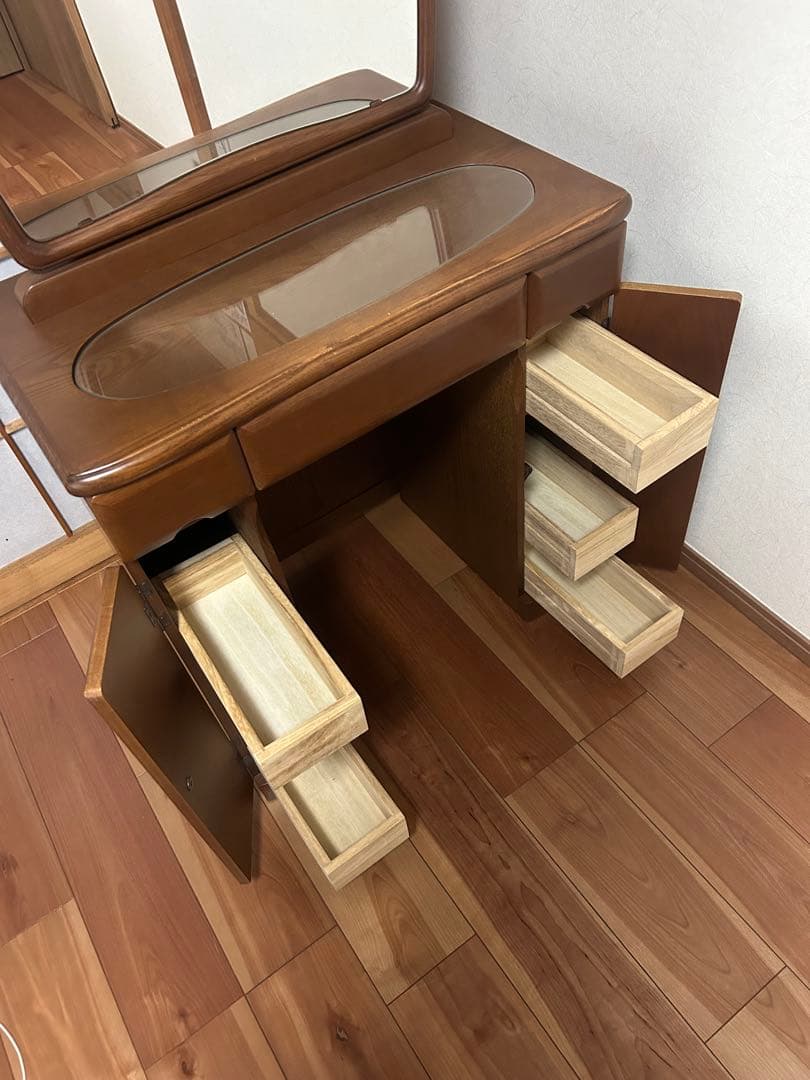 puuu! yumemiruドレッサーショコラ 一面鏡【①ドレッサー本体】