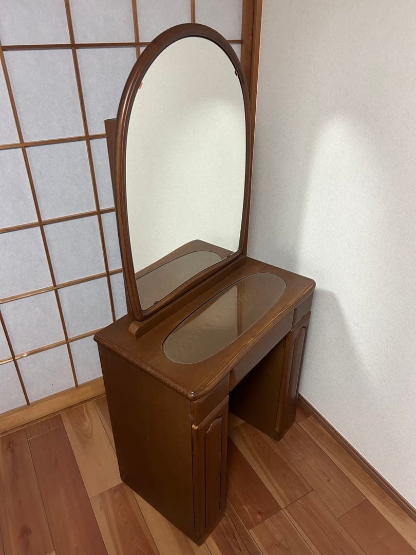 puuu! yumemiruドレッサーショコラ 一面鏡【①ドレッサー本体】