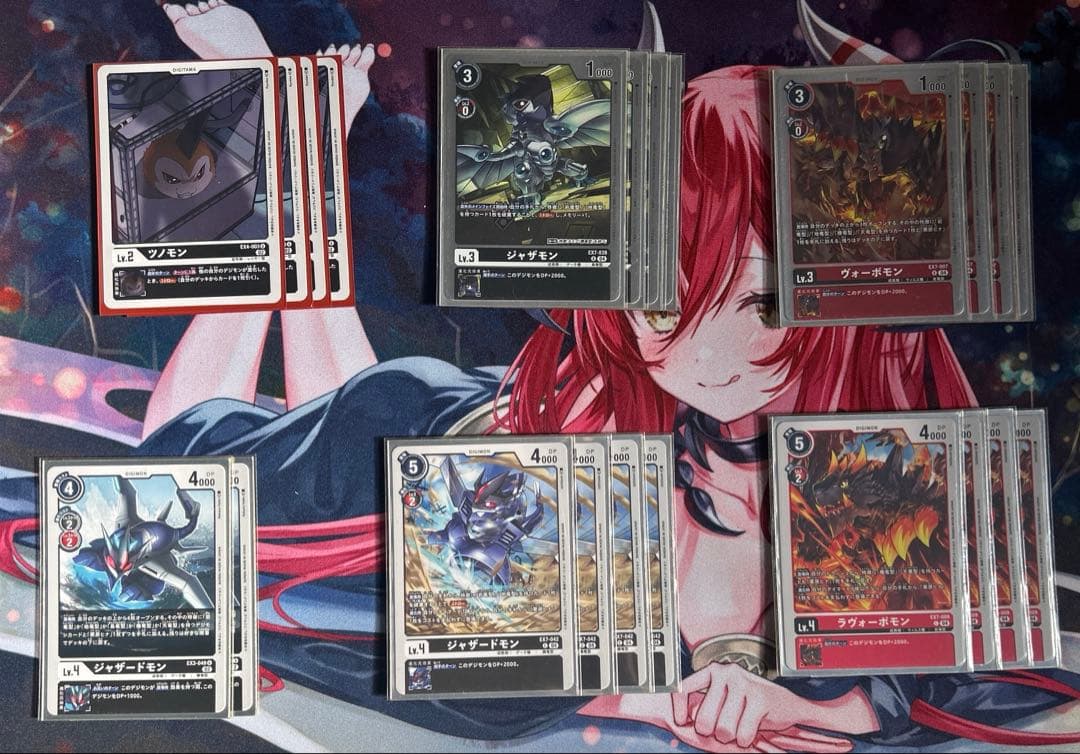 ⭐︎最終値下げ⭐︎赤黒　天地竜デッキ+デッキパーツ　デジモンカード　栗原ヒナ