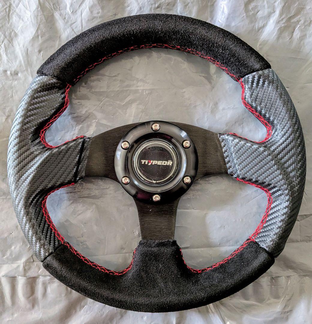 小径　28パイ　スポーツタイプ　ブラック&グレーコンビ　ステアリング