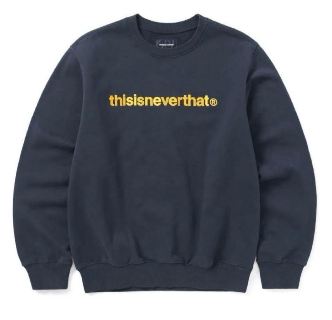 thisisneverthat ネイビー ロゴ スウェット M