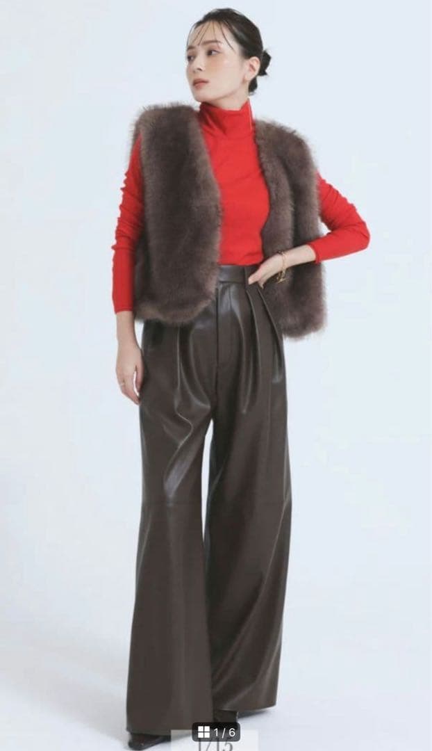 anuans ヴィーガンレザーパンツ