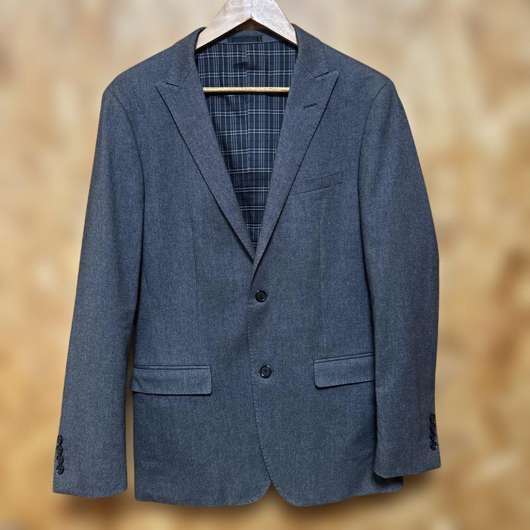 Burberry BLACK LABEL グレー　ジャケット　チェック裏地