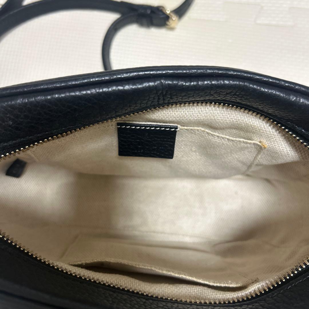 GUCCI グッチ ソーホー インターロッキング ショルダーバッグ ブラック