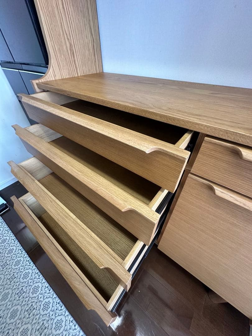 木製カップボード　オーク材