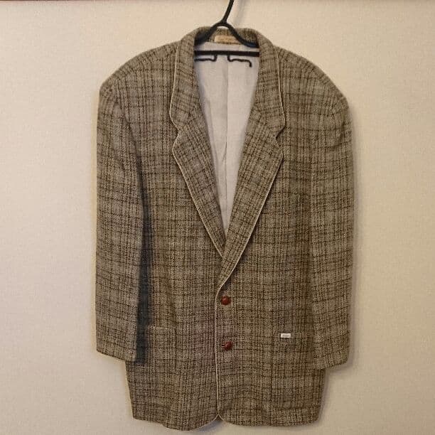 【美品】papas パパス メンズジャケット ウール100%