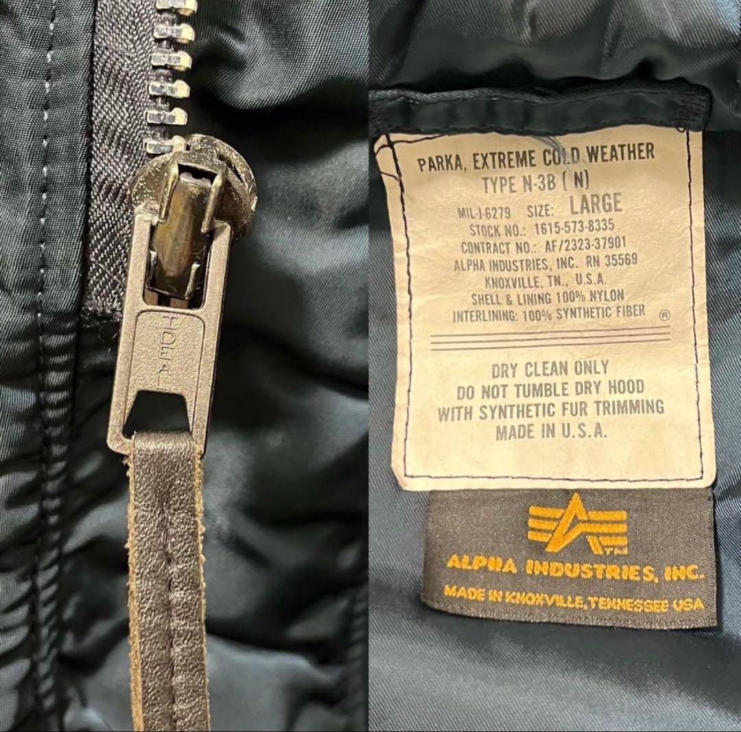 希少色ALPHA N-3B USA製 L IDEAL 90s ネイビー