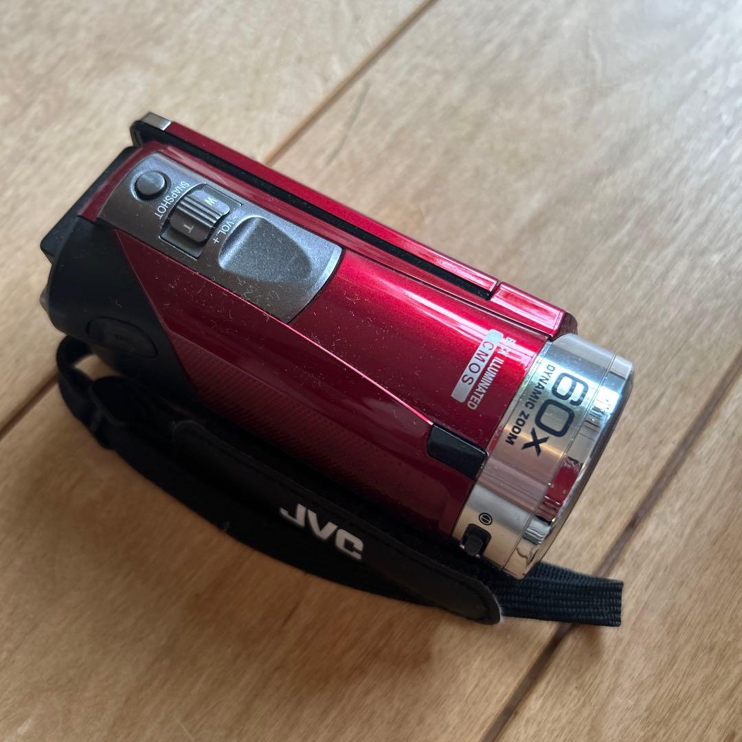 JVC Everio FULL HD ビデオカメラ レッド