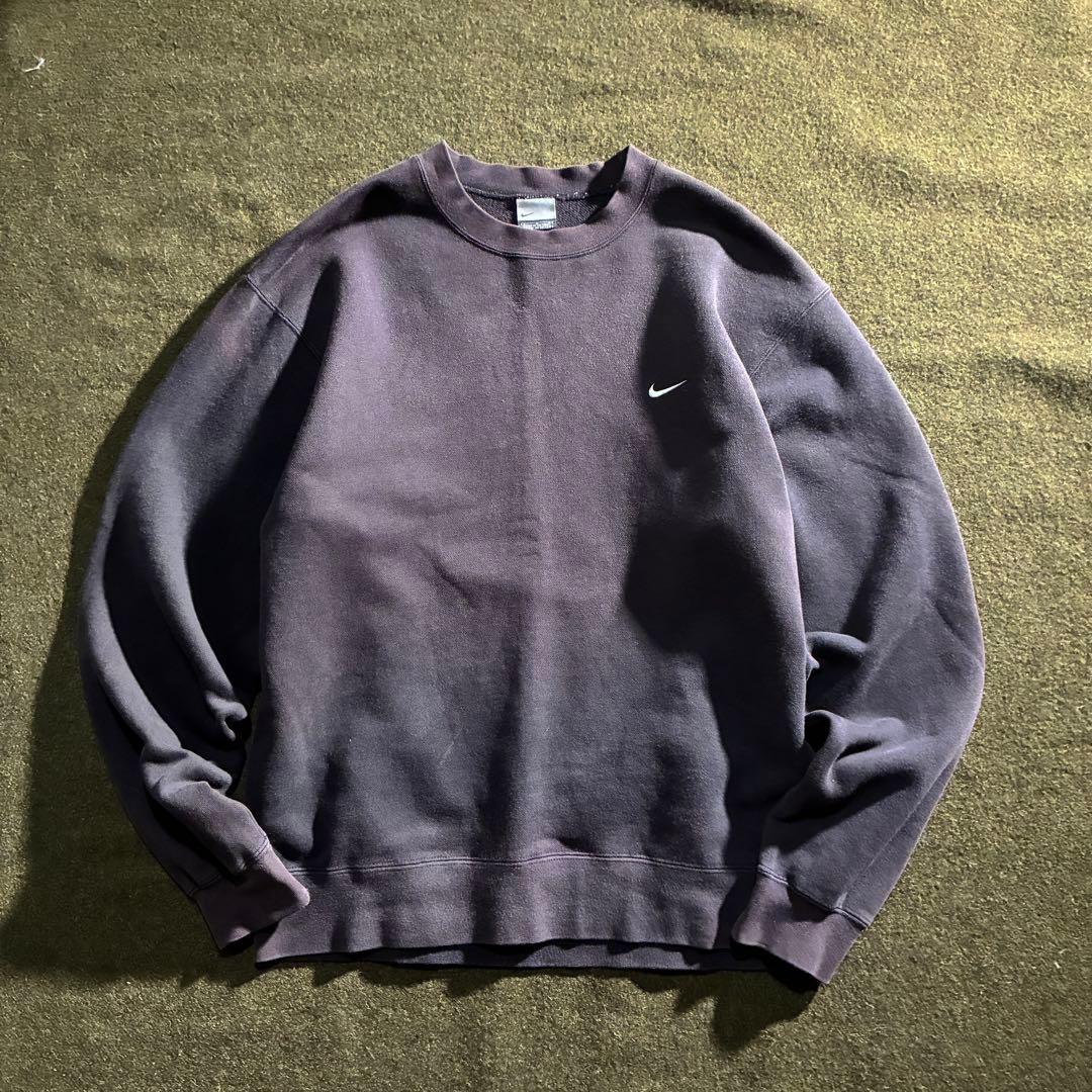 90s-00s NIKE スウッシュロゴ　フェード　スウェット　サンフェード
