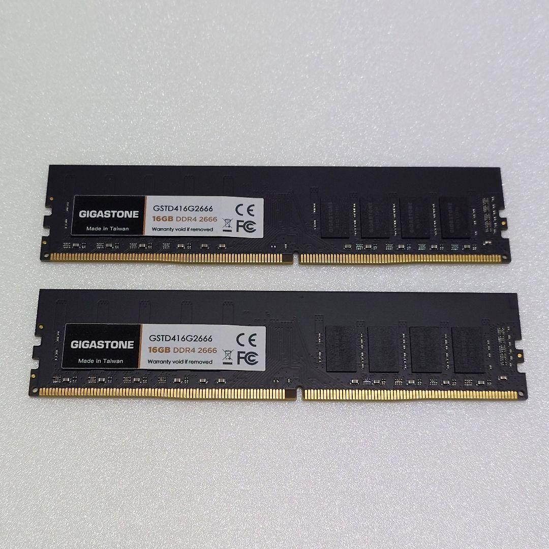 GIGASTONE DDR4 2666 16GB ×2 計 32GB 動作確認済