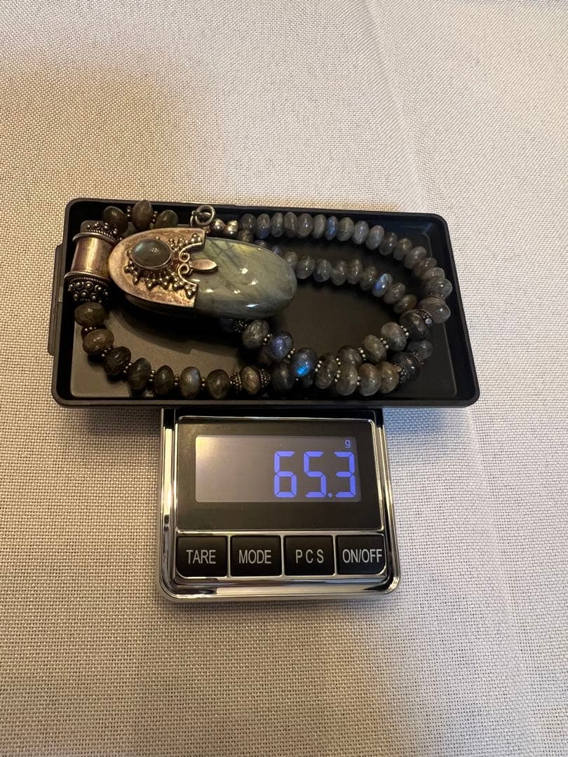 【値下げ】シルバー925 ラブラドライト？ ペンダント ネックレス