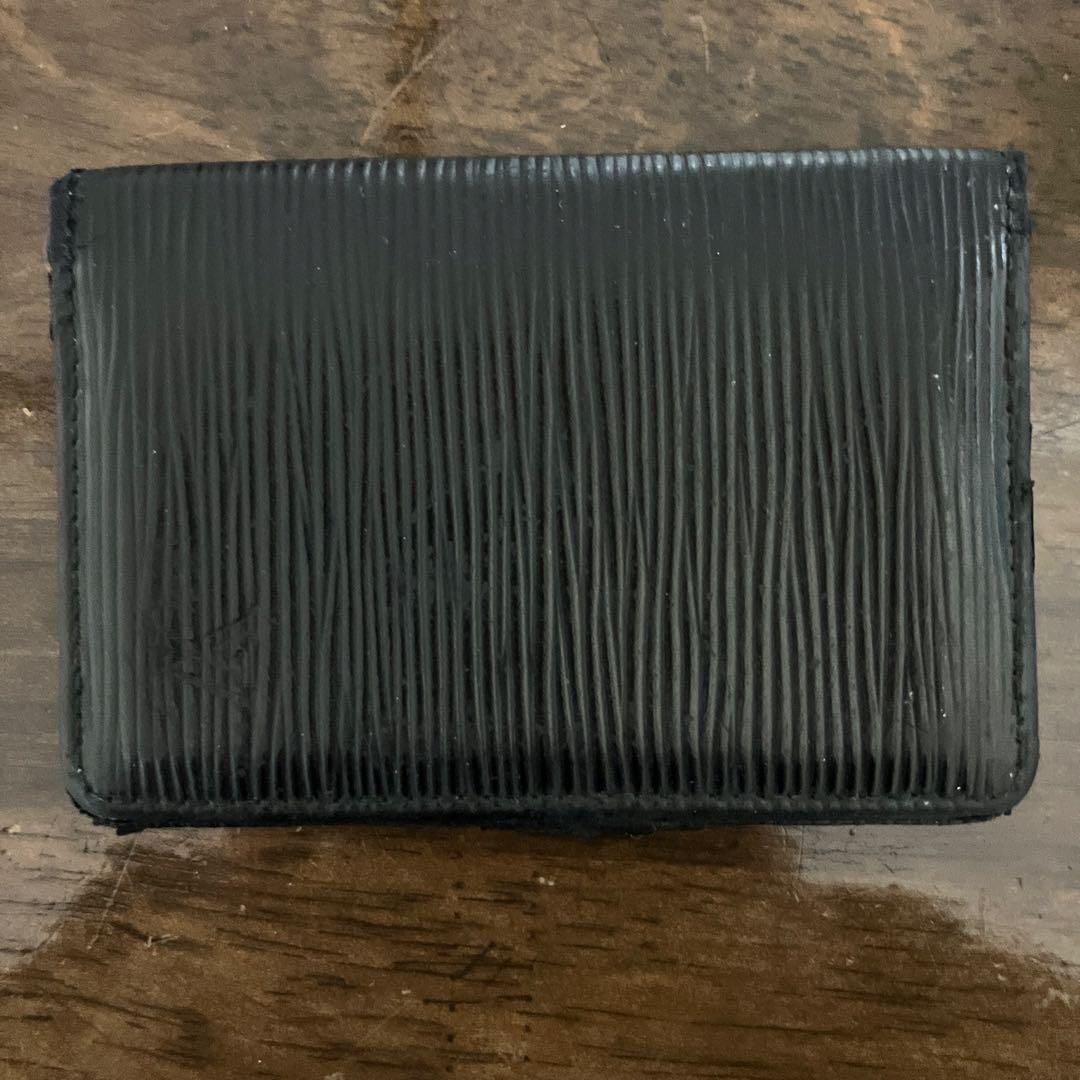 ルイヴィトン　ブラック ストライプ模様 名刺入れ