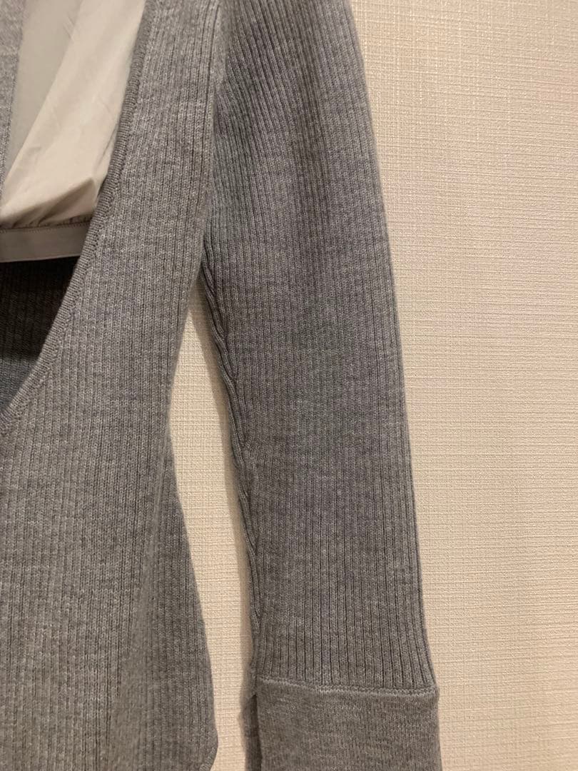 Rosarymoon BackRibbonRibLeotard グレー