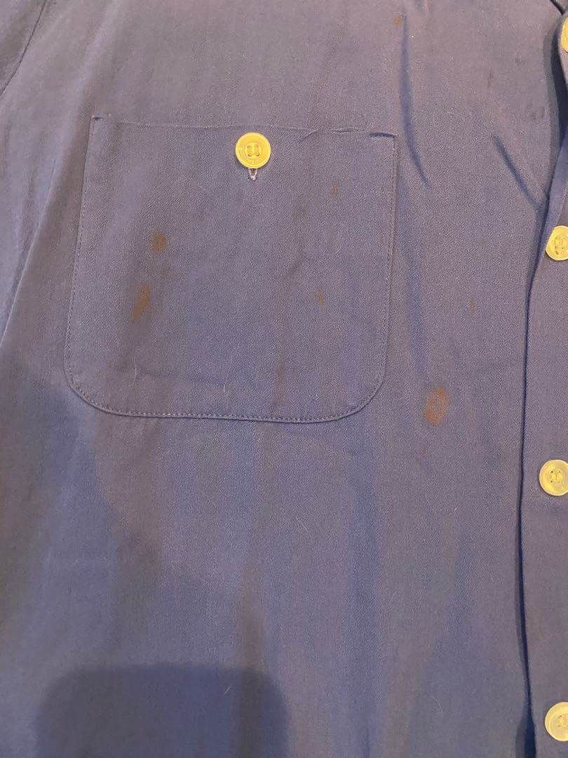 50s60s ビンテージボウリングシャツ ブルー レーヨンシャツ