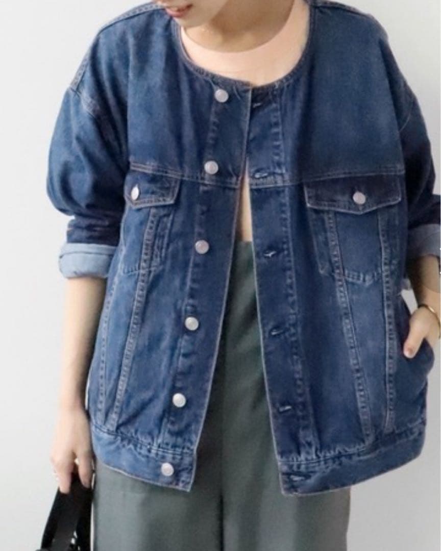 美品＊JOURNAL STANDARDrelume＊ノーカラーデニムジャケット